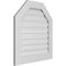 Ekena Millwork Octagonal Top Surface Mount PVC Gable Vent: Functional, w/ 3-1/2"W x 1"P Standard Frame, 28"W x 30"H GVPOT28X3001SF - alternate 4